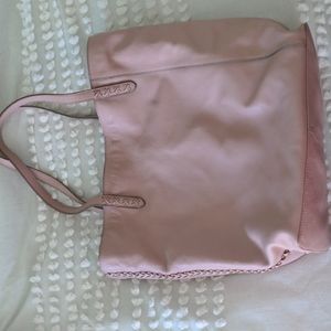 Blush/rose pink shoulder tote bag